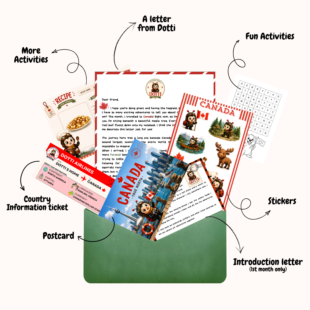 Letters From Dotti: Monthly Travel Adventure for Kids